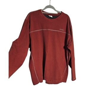 Men's Columbia Red or Rust colored 100 % Cotton Long Sleeve Shirt  XXL